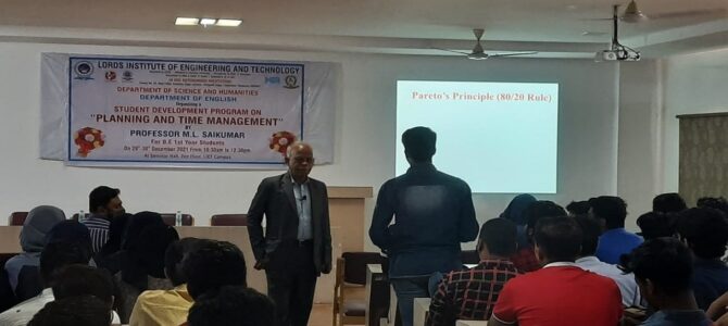 Two Days Student Development Programme on  “Planning and Time Management”