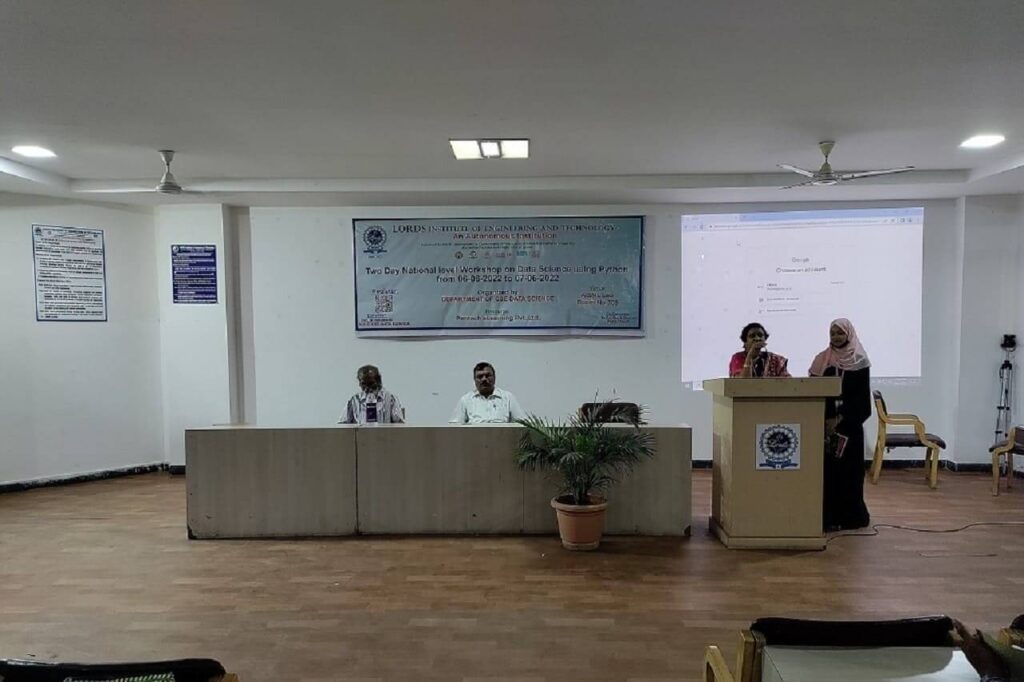 National Workshop on Data Science using Python - Lords Institute of ...