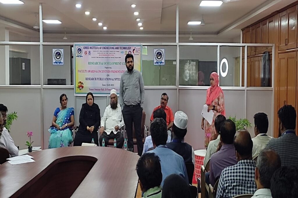 Faculty Awards and Incentive Presentation Ceremony Lords Institute of