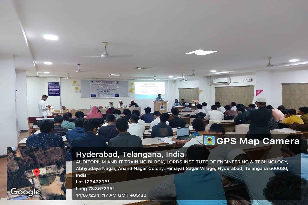Guest Lecture on Proactive Cyber Defense - Lords Institute of ...