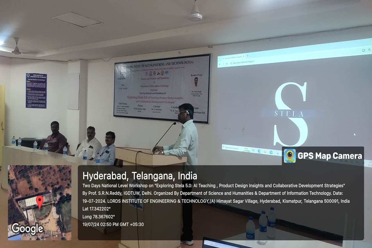 Two Days National Level Workshop on Exploring Stela 5.0:AI Teaching ...