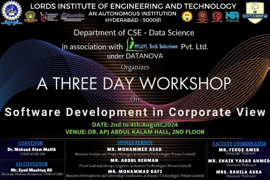 Workshop on Software Development - Lords Institute of Engineering and ...