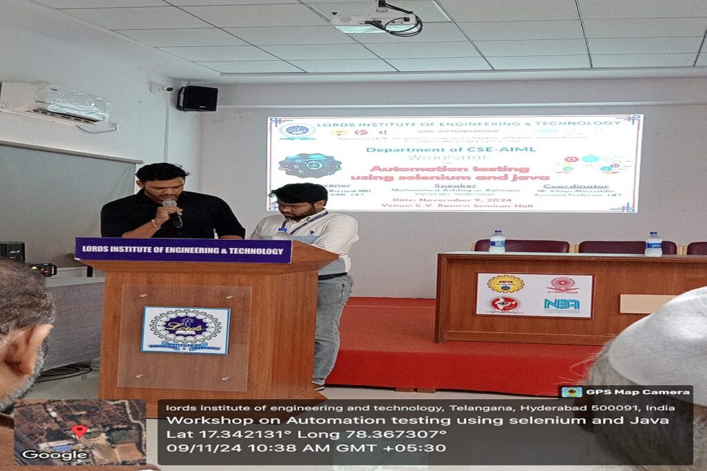 Workshop on Automation Testing using Selenium & Java - Lords Institute ...