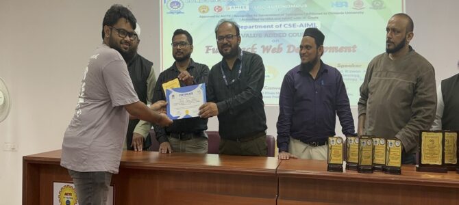 Value Added Course on Full Stack Web Development Value Added Course on Full Stack Web Development