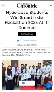 SIH 2025 Deccan Chronicle