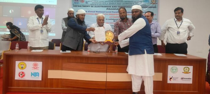 One Week Virtual National Level FDP on Strategic Research Proposal